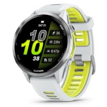 Forerunner 970: Smartwatch para correr y triatlón en blanco y amarillo