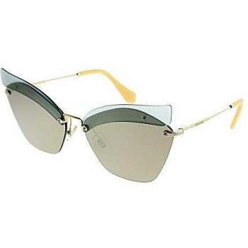 Miu Miu 0MU56TS BY61C0 63, Gafas de Sol para Mujer, Blanco (Opal Sage/Light Brown Gold)