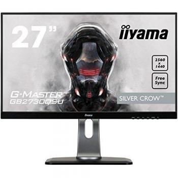 Iiyama G-Master Silver Crow GB2730QSU-B1 68.5 cm 27 Pollici LED-Monitor WQHD DVI-D HDMI DisplayPort USB3.0 1ms Tempo di Risposta FreeSync Regolabile in Altezza Pivot Nero