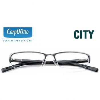 Corpootto City Occhiali da Lettura Grigio Perlato