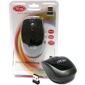 3FREE Mouse Ottico Wireless 1000 DPI Nero
