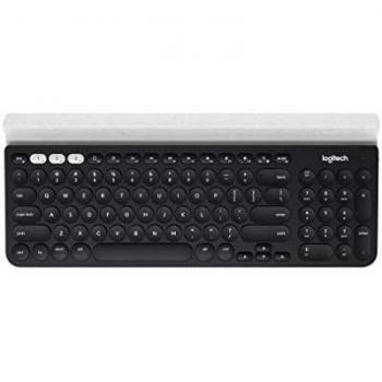 Logitech K780 RF Wireless + Bluetooth QWERTZ Svizzere Grigio, Bianco tastiera