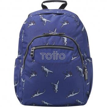 Mochila Escolar Totto Acuareles Azul Adaptable a Carro