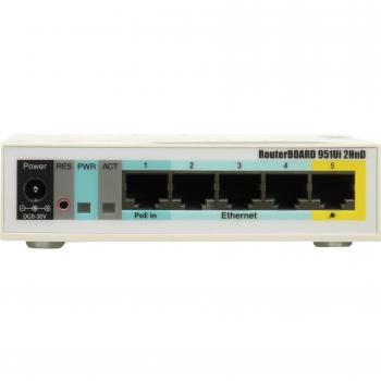Punto di accesso MikroTik RB951UI-2HND con 2 porte Ethernet e Wi-Fi 802.11a/b/g/n 2,4 GHz