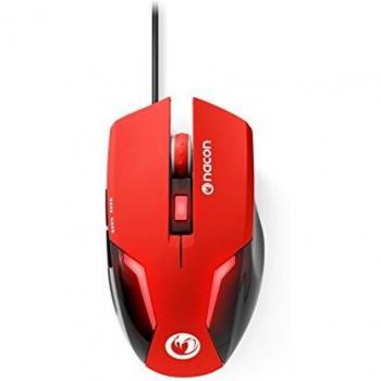 Nacon Mouse da Gioco con Sensore Ottico, Rosso
