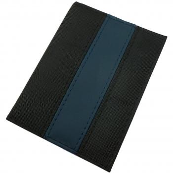 Tarjetero para Documentos y Tarjeta de crédito 6 Bolsillos (Negro/Azul)