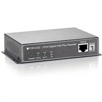 LevelOne POR-0222 moltiplicatore di rete Ripetitore di rete Nero