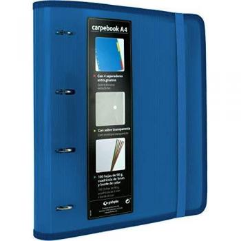 Carpeta de Anillas Azul Rayada 4P – Grafoplás 88100030