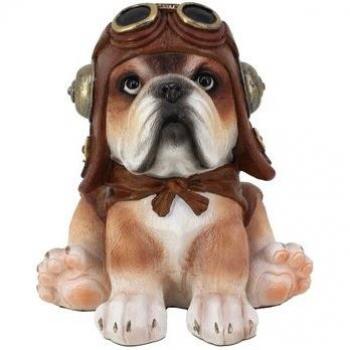 Perro Bohemio en Resina – Figura Decorativa Marrón