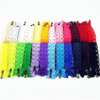 Herramienta de costura a medida 40 cm, 16 pulgadas, #3 con cremalleras de encaje y extractor, 100 Uds