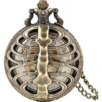 Reloj de bolsillo Steampunk bronce hueco