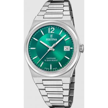 Reloj Festina F20035/5 Mujer Swiss Made Acero Plateado