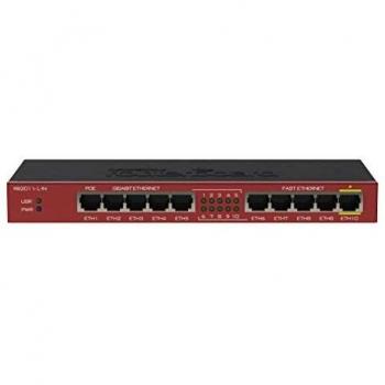 Router switch Mikrotik RB2011IL-IN con PoE e supporto per cavi UTP