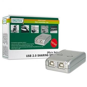 Digitus DA70135 Data Switch Elettronico per 2 PC con 1 Periferica USB 2.0