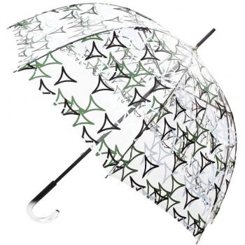 Original Paraguas VOGUE Transparente Estampado (Estampado Tono predominante Verde) con Sistema antiviento