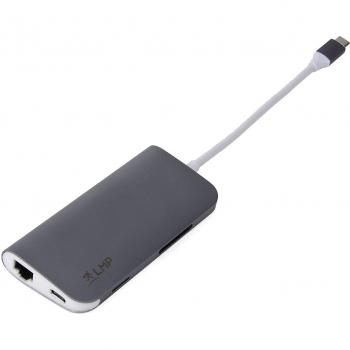LMP Mini Dock HDMI 3x USB 3.0 Ethernet SD MicroSD Grigio