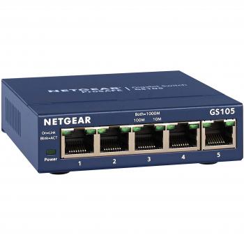 Netgear GS108E ProSafe Switch Unmanaged Gigabit, 8 Porte 10/100/1000 Mbps
