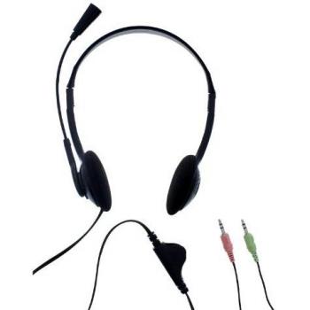 T-NB CSMFIRST Stereo Headset with Microphone and Volume Control, Black