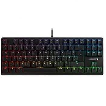 CHERRY G80‑3000N RGB TKL – Tastiera Meccanica Gioco, Switch MX Silent Red, Layout Britannico, Colore Nero
