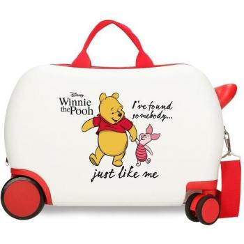 Maleta Disney Winnie & Piglet 2 Ruedas Multidireccionales 24L Blanco