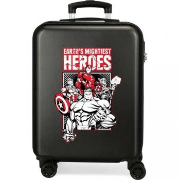 Maleta de Cabina Rígida “Los Vengadores” – ABS Negro, 34 L