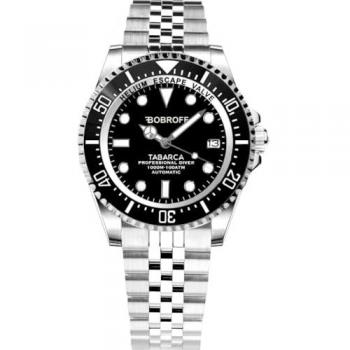 Reloj Bobroff Hombre 44mm Automatizado con Correa de Acero Inoxidable
