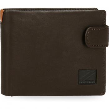 Cartera de hombre Marcela marrón Pepe Jeans con cierre de clic
