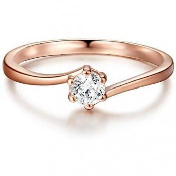 Anillo Triláni Oro Rosa Transparente