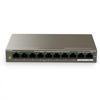 Ipcom PoE Switch f1110p-8 – 102 W 2 Gigabit Port Desktop Switch with 8 PoE ports (f1110p-8 – 102 W)