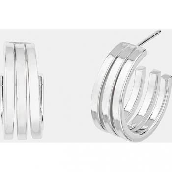 Pendientes Aro Ciudad Triple Plata