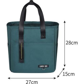 Bolsa Enfriadora de Tela Oxford Gruesa Impermeable con Forro PEVA, Caja de Hielo Aislante Térmico para Almuerzos de Oficina, Pack de Hielo Portátil