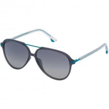 Police SPL58258M20P Gafas de Sol, Azul, 58 Unisex