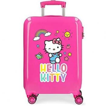 Hello Kitty Eres Linda, Maleta De Cabina Rígida 55cm Niñas, Fucsia, 38x55x20 Cm
