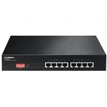 EDiMAX ES-1008P V2 Switch di Rete Fast Ethernet (10/100) Nero Supporto Power Over Ethernet (Poe)
