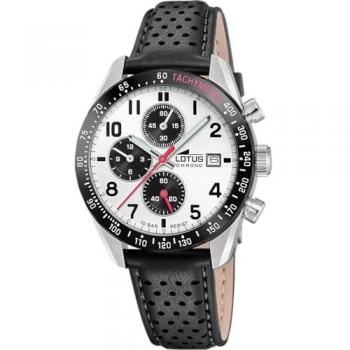 Reloj Lotus Chrono Blanco con Correa de Cuero