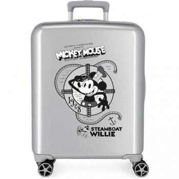 Disney Maleta de cabina rígida Mickey Steamboat 55 cm gris