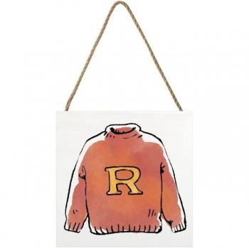 Bloque de Madera Harry Potter Jumper Ron Weasley 20cm Amarillo/Frambuesa