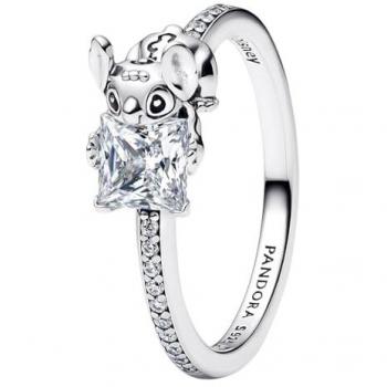 Anillo Pandora “Gema & Stitch” con Circonitas Cúbicas en Plata de Ley