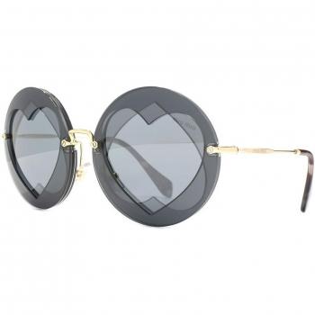 Miu Miu 0MU01SS VA35L0, Gafas de Sol para Mujer, Gris (Grey/Grey Black), 62