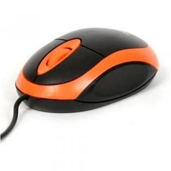 Mouse ottico nero arancione USB