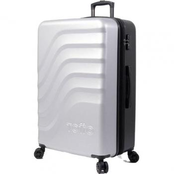 Maleta grande expandible Totto Bazy plata