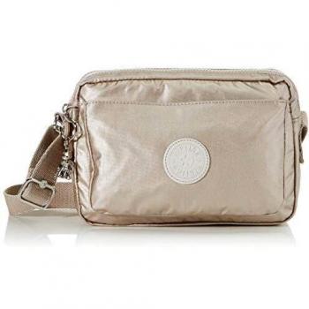 Kipling Abanu M Mujer Bolsos bandolera Plateado (Metallic Glow) 24x17x9 Centímetros (B x H x T)