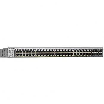 Netgear GS752TPSB Switch PoE Smart Managed Pro Gigabit Stackable a 52 Porte, con 48 PoE/PoE+ a 384 W, 6 SFP da 1G/2.5G, Montaggio Desktop/su Rack
