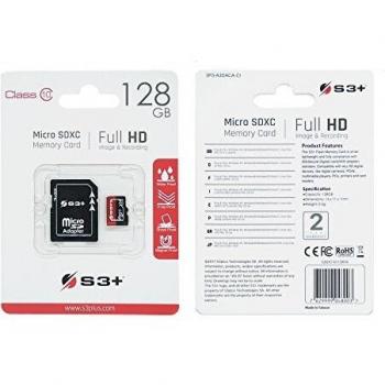 S3+ microSDXC Class-10 128GB with SD Adaptor