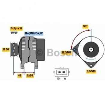 Alternador Bosch 0 986 040 940