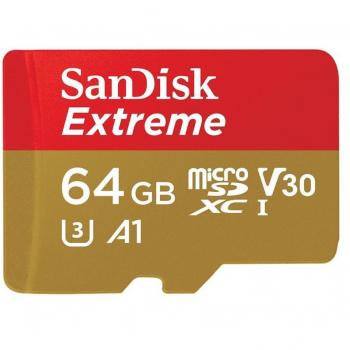 Scheda microSDHC SANDISK Extreme 64 GB – Nero