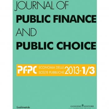 Journal of public finance and public choice (2013) vol. 1-3