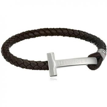 Pulsera Tommy Hilfiger Acero Inoxidable y Cuero para Hombre, 19 cm