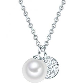 Cadena de Perlas Valero Plata y Blanco