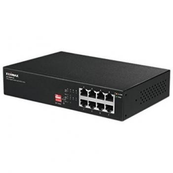 Edimax GS-1008PH V2 Gigabit Ethernet (10/100/1000) Power over Ethernet (PoE) Supporto Nero